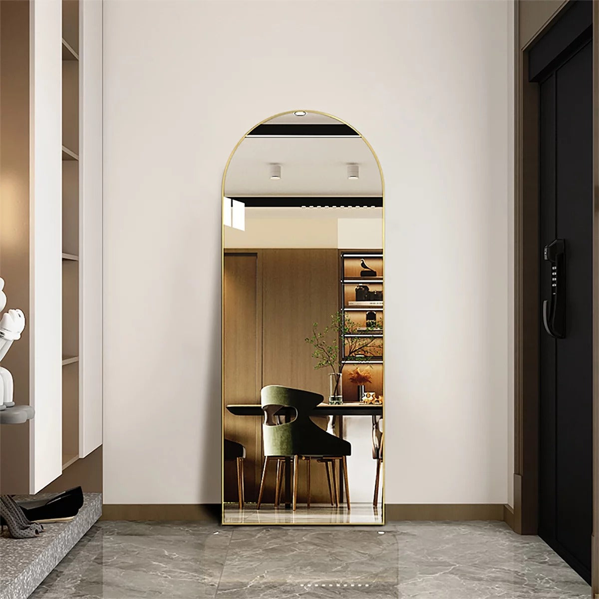 Standing Mirror Full Length With Stand - Full Body Size Wall Mirror With Adjustable Stand - Full Length Mirror For Bedroom